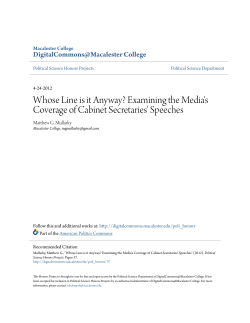 Examining the Media`s Coverage of Cabinet Secretaries` Speeches