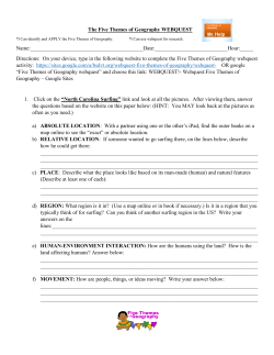 The Five Themes of Geography WEBQUEST