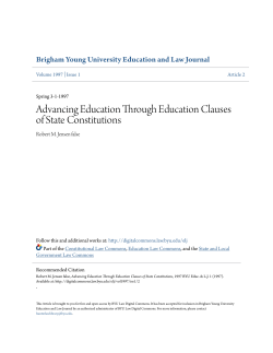 Advancing Education Through Education Clauses of State