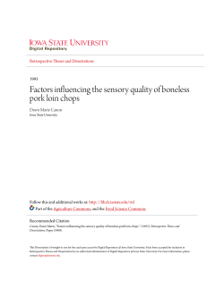 Factors influencing the sensory quality of boneless pork loin chops