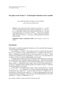 On square roots of class Cm of nonnegative functions of