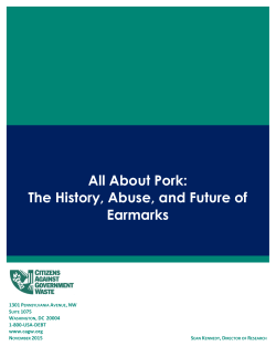 Pork-barrel spending is a long