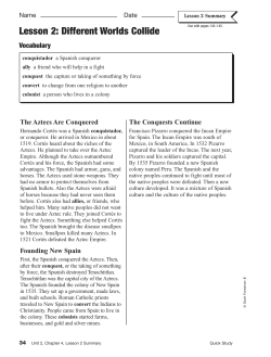 Lesson 2 Summary Sheet
