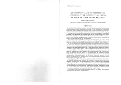 quantitative and experimental studies of the interstitial fauna in four