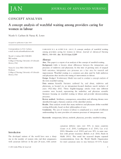 A concept analysis of watchful waiting among providers caring for