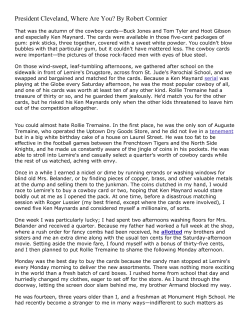 President Cleveland, Where Are You