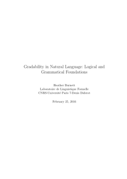 Gradability in Natural Language: Logical and