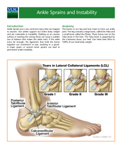 Ankle Sprains and Instability