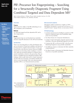 PIF: Precursor Ion Fingerprinting