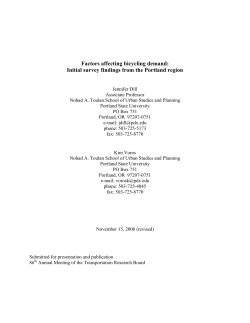 Factors affecting bicycling demand