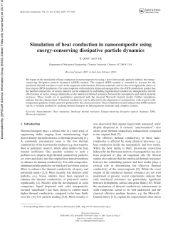 Simulation of heat conduction in nanocomposite using energy