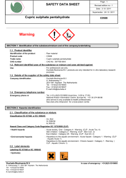 Cupric sulphate pentahydrate