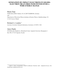 IONIZATION BY IMPACT ELECTRONS IN SOLIDS: ELECTRON