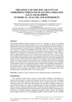 the effect of specific gravity on embedding strength - AUN/SEED-Net