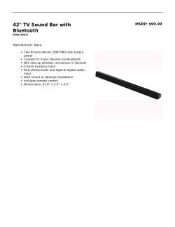 42" TV Sound Bar with Bluetooth