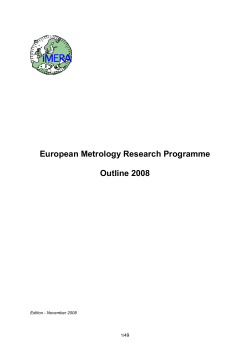 EMRP Outline 2008 - European Metrology Research Programme