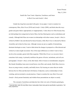 Smells Like Teen Vomit: Abjection, Unruliness, and Genre in Black