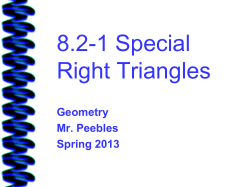 9.4 Special Right Triangles