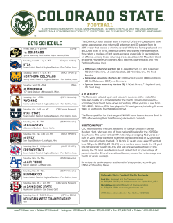 2016 schedule