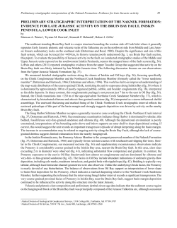 preliminary stratigraphic interpretation of the naknek formation