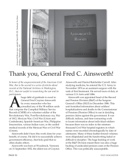 Thank You, General Fred C. Ainsworth!