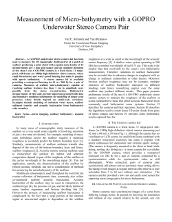 Measurement of Micro-bathymetry with a GOPRO Underwater