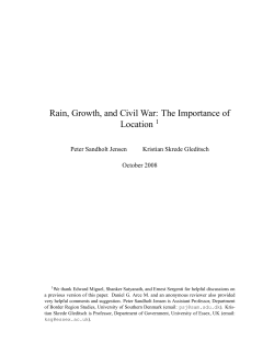 Rain, Growth, and Civil War: The Importance of Location