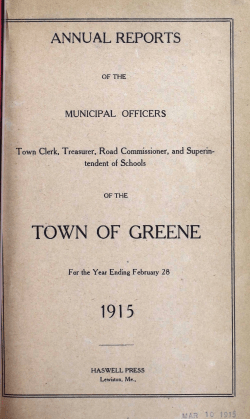 TOWN OF GREENE