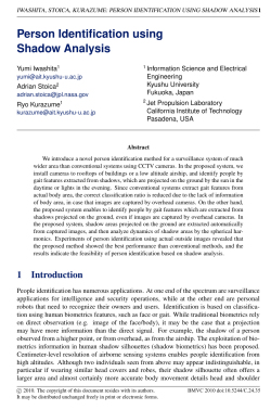 Person Identification using Shadow Analysis