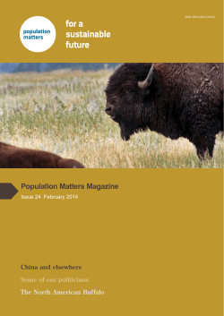 February - Population Matters
