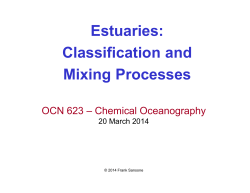 Estuaries: Classification and Mixing Processes