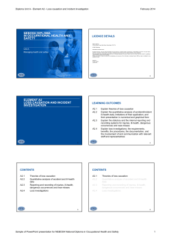 nebosh diploma in occupational health and safety
