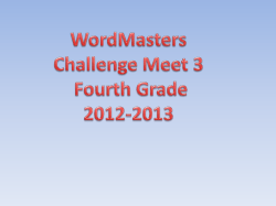 Directional prefixes