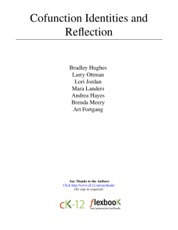 Cofunction Identities and Reflection