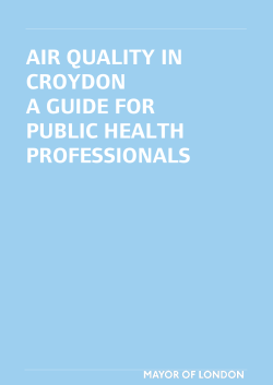 Croydon - Better Health guide - Air Quality report