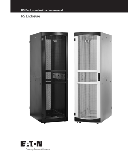 RS Enclosure Installation Manual