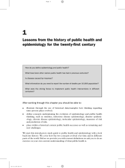 Lessons from the history of public health - McGraw