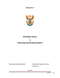 national policy food and nutrition security