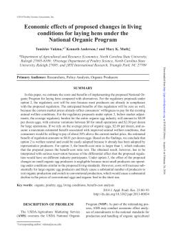 Economic effects of proposed changes in living conditions for laying