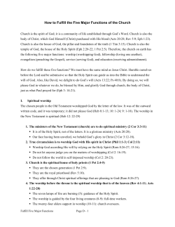 How to Fulfill the Five Major Functions of the Church