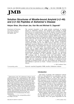 Solution Structure of Micelle-bound Amyloid (beta)-(1