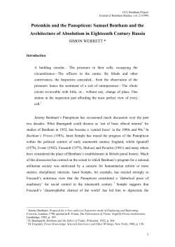 Potemkin and the Panopticon: Samuel Bentham