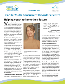Read more about the new Carlile Youth Concurrent Disorders