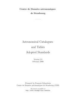 Astronomical Catalogues and Tables