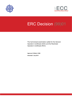 ERC/DEC/(99) - ECO Documentation Database