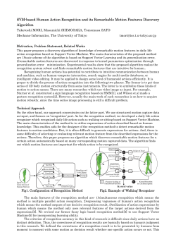 SVM-based Human Action Recognition and its Remarkable Motion