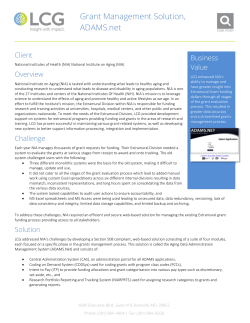 Adams.net Grants Management Solution