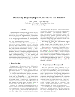 Detecting Steganographic Content on the Internet