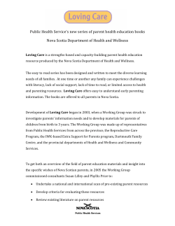 background information - Government of Nova Scotia