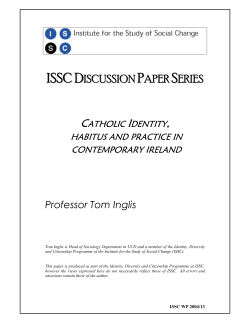 Catholic Identity, Habitus and Practice in